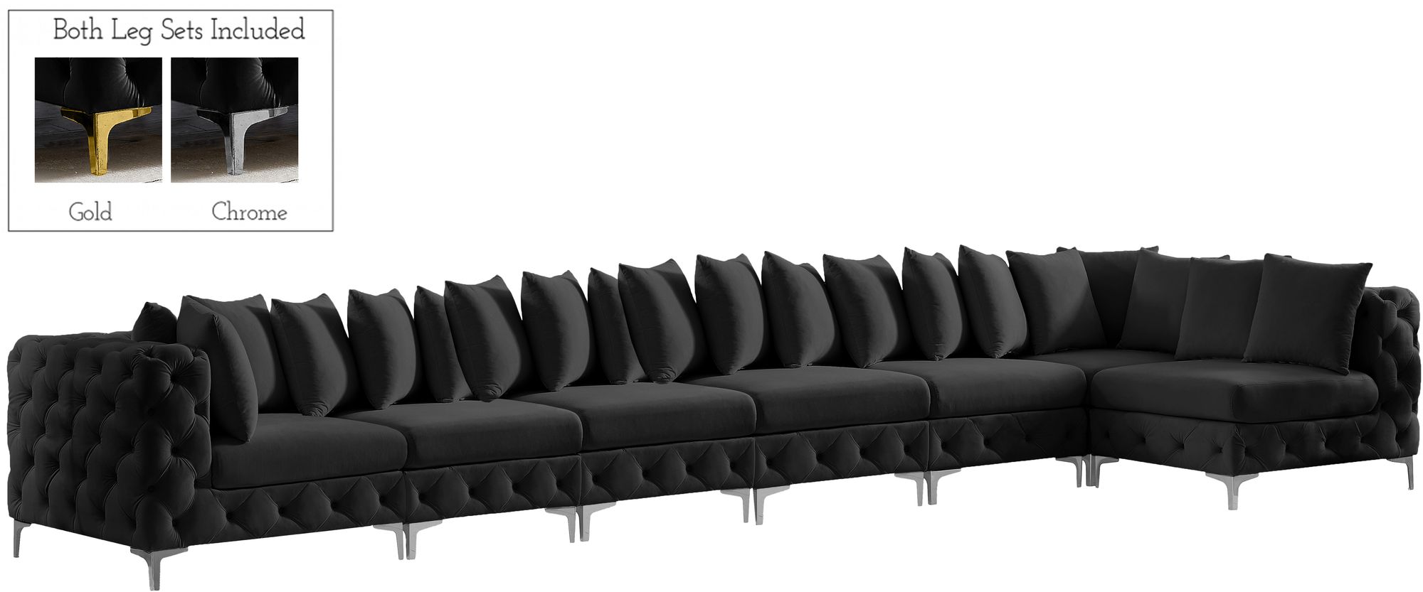Tremblay 198" 7-Piece Velvet Modular Sectional