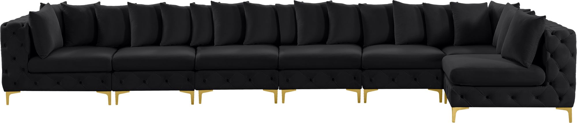Tremblay 198" 7-Piece Velvet Modular Sectional