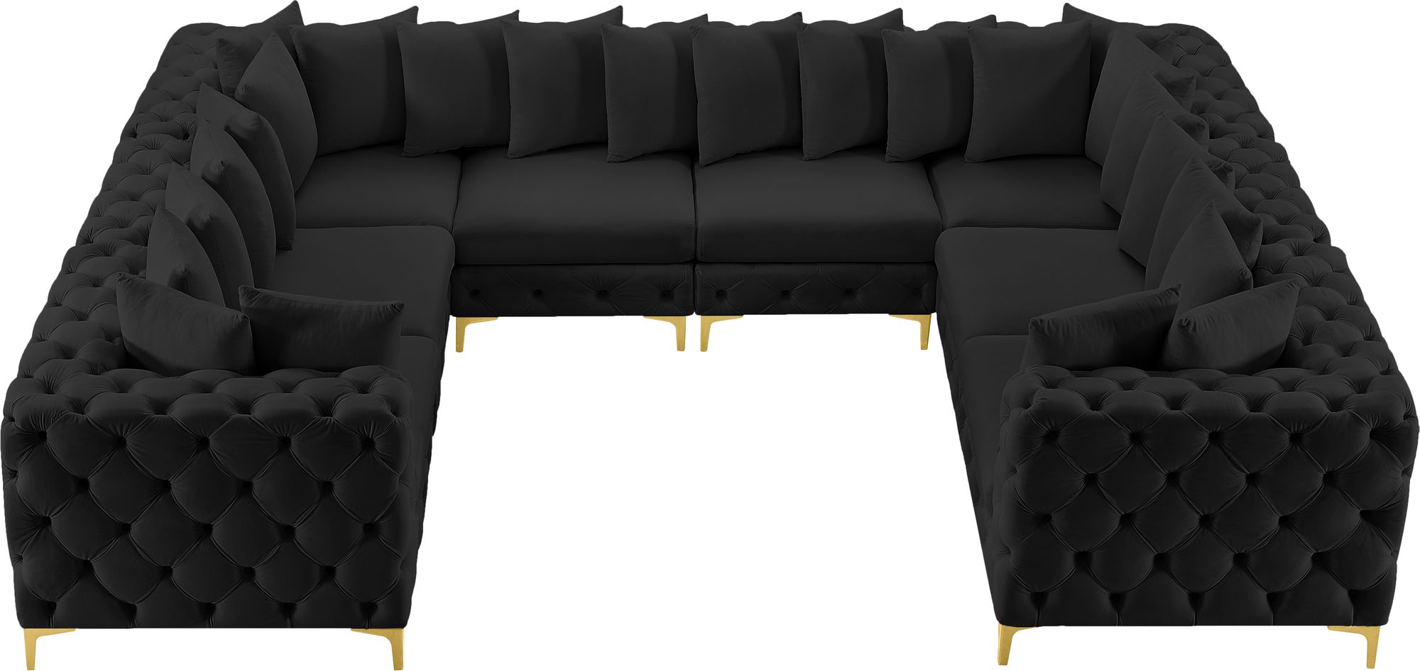 Tremblay 138" 8-Piece Velvet Modular Sectional