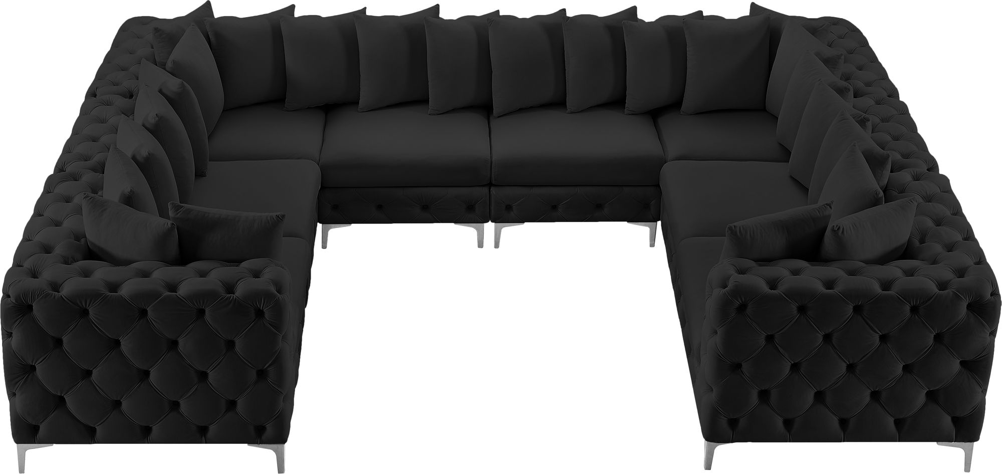 Tremblay 138" 8-Piece Velvet Modular Sectional