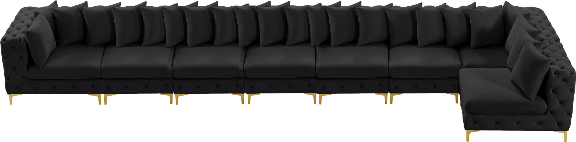 Tremblay 228" 8-Piece Velvet Modular Sectional