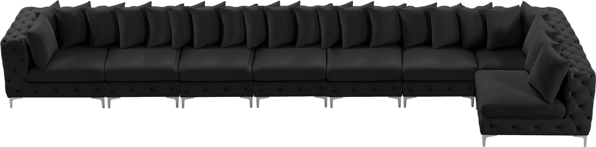Tremblay 228" 8-Piece Velvet Modular Sectional