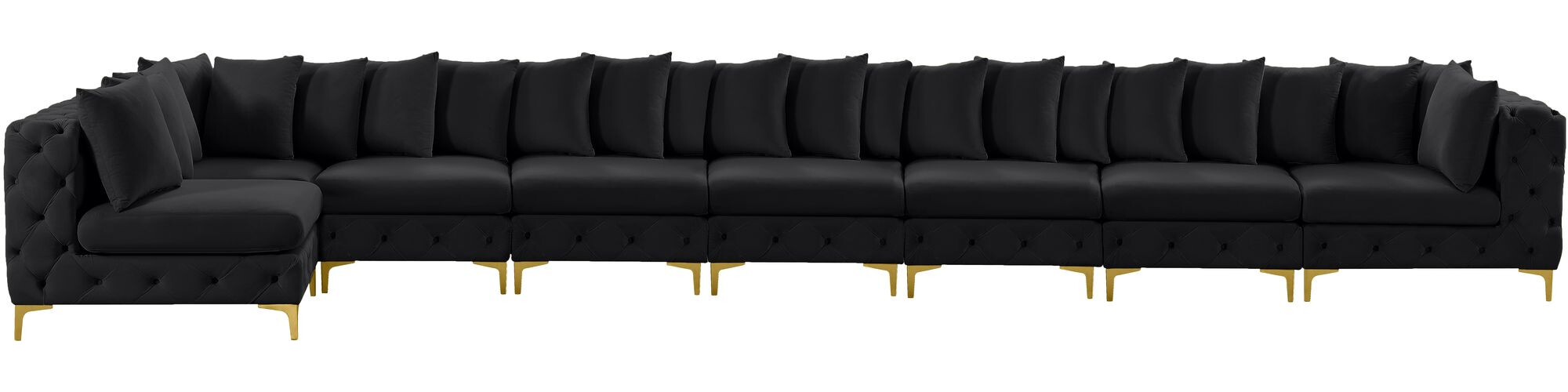 Tremblay 228" 8-Piece Velvet Modular Sectional
