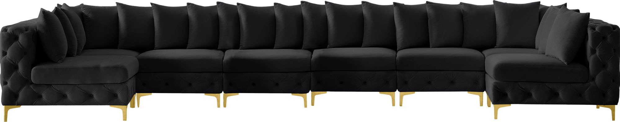 Tremblay 198" 8-Piece Velvet Modular Sectional
