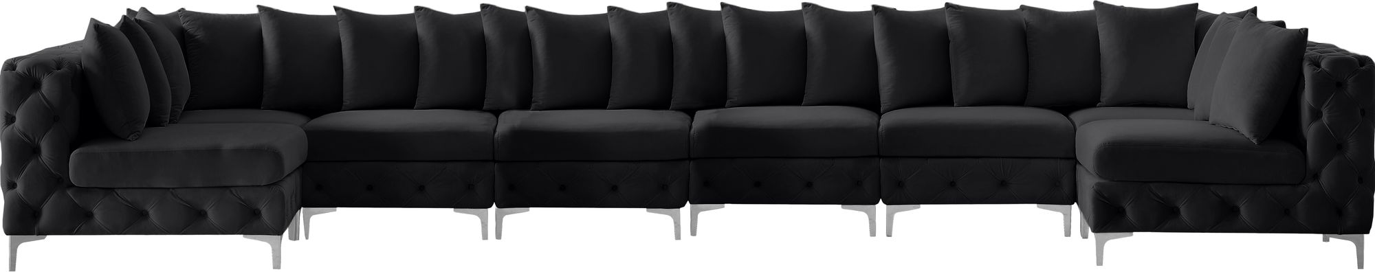 Tremblay 198" 8-Piece Velvet Modular Sectional
