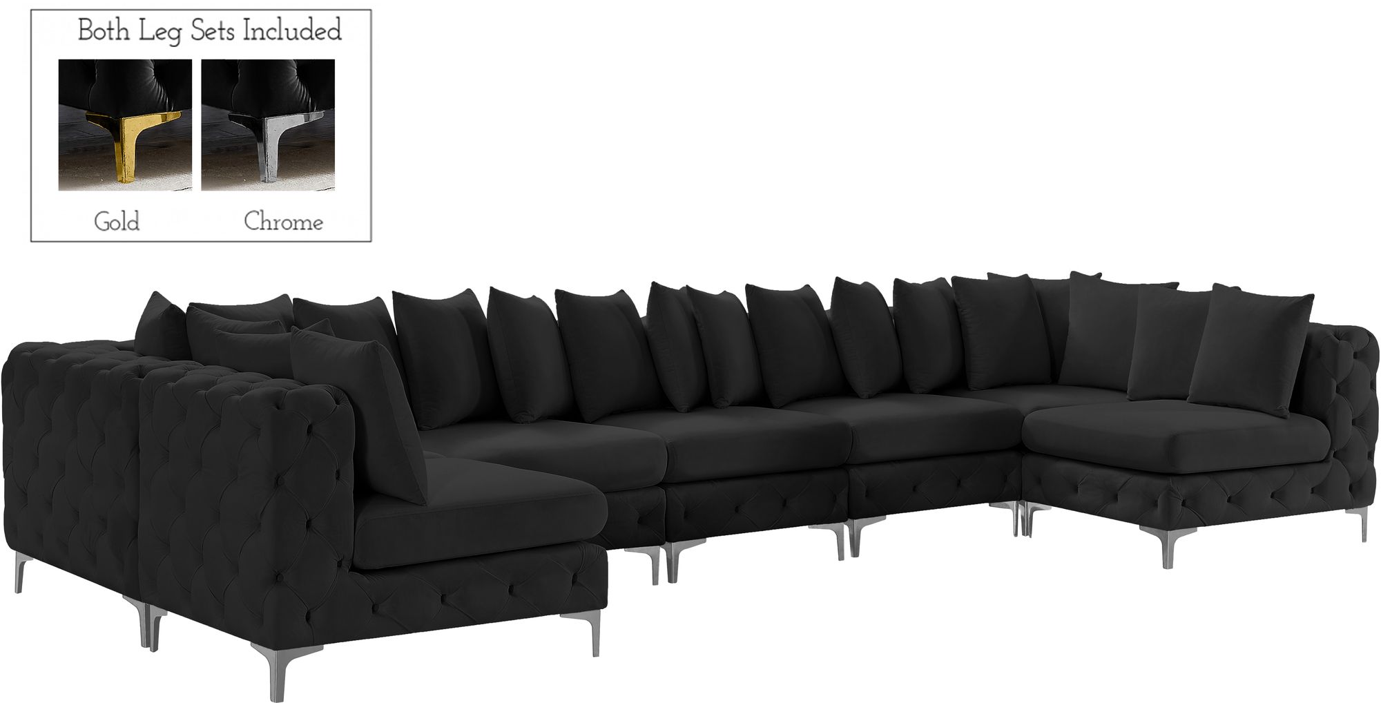Tremblay 198" 8-Piece Velvet Modular Sectional