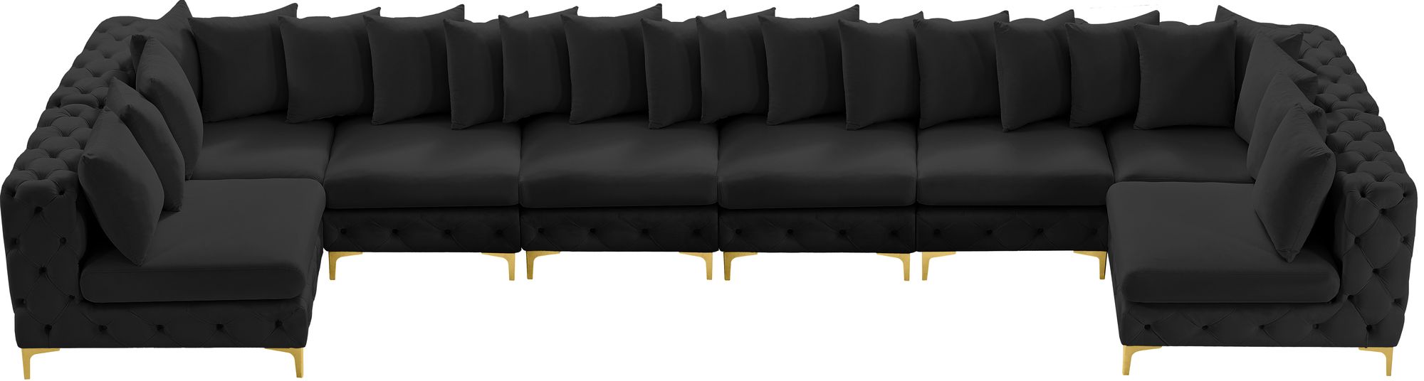 Tremblay 198" 8-Piece Velvet Modular Sectional