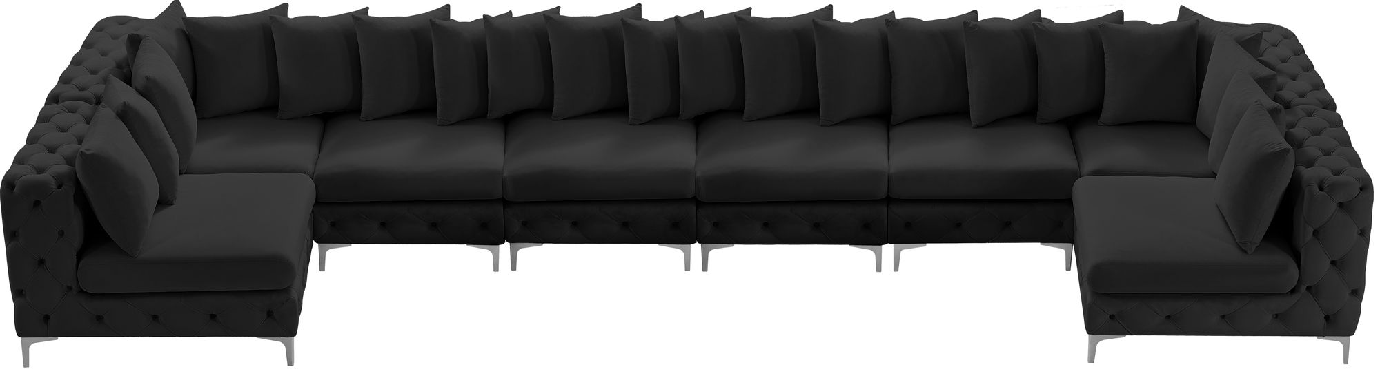 Tremblay 198" 8-Piece Velvet Modular Sectional