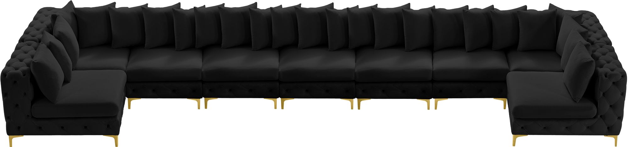 Tremblay 228" 9-Piece Velvet Modular Sectional