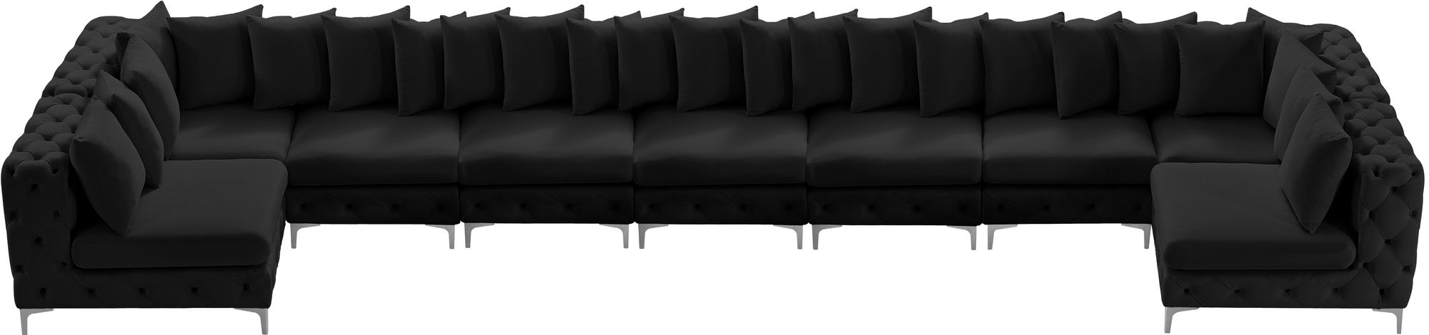 Tremblay 228" 9-Piece Velvet Modular Sectional