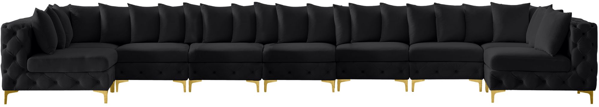 Tremblay 228" 9-Piece Velvet Modular Sectional