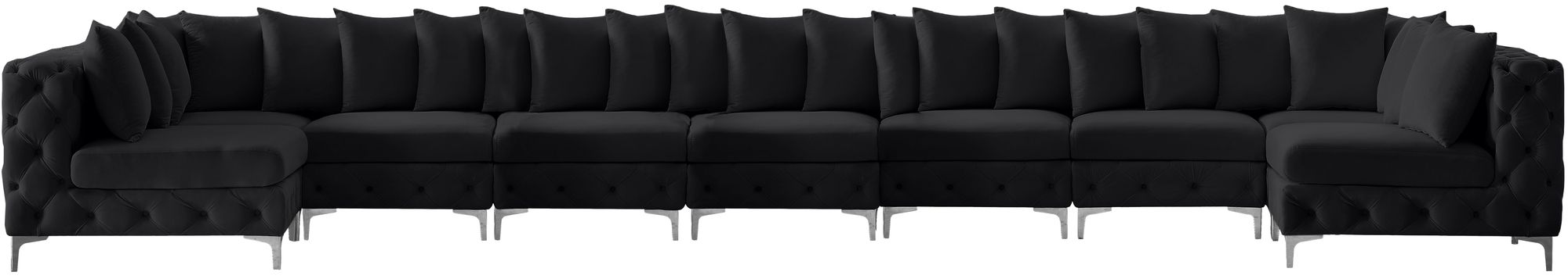 Tremblay 228" 9-Piece Velvet Modular Sectional
