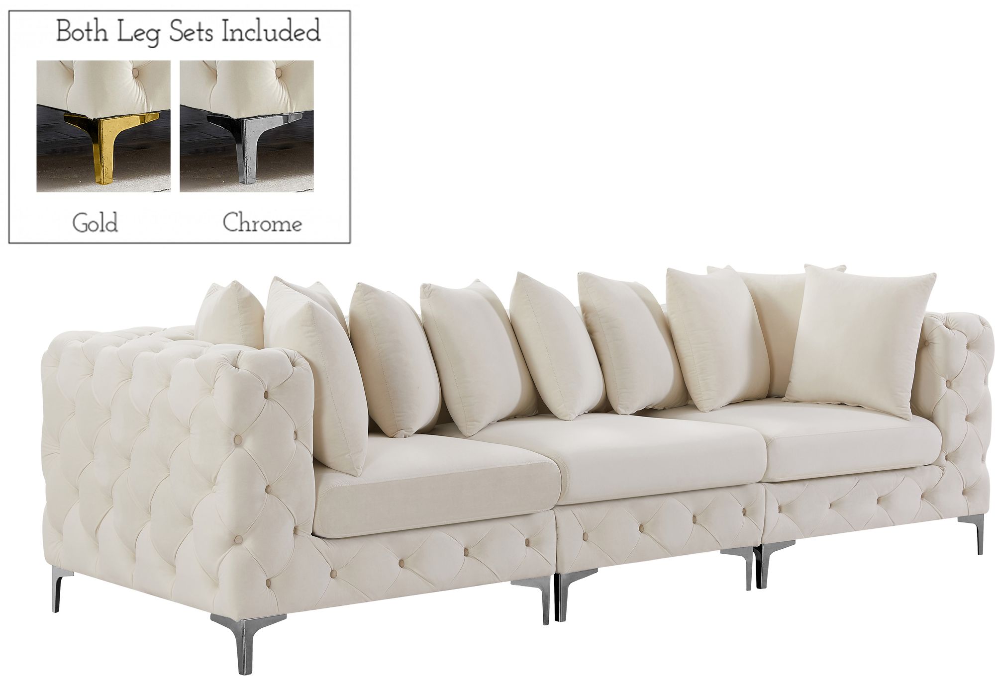 Tremblay 108" Velvet Modular Sofa