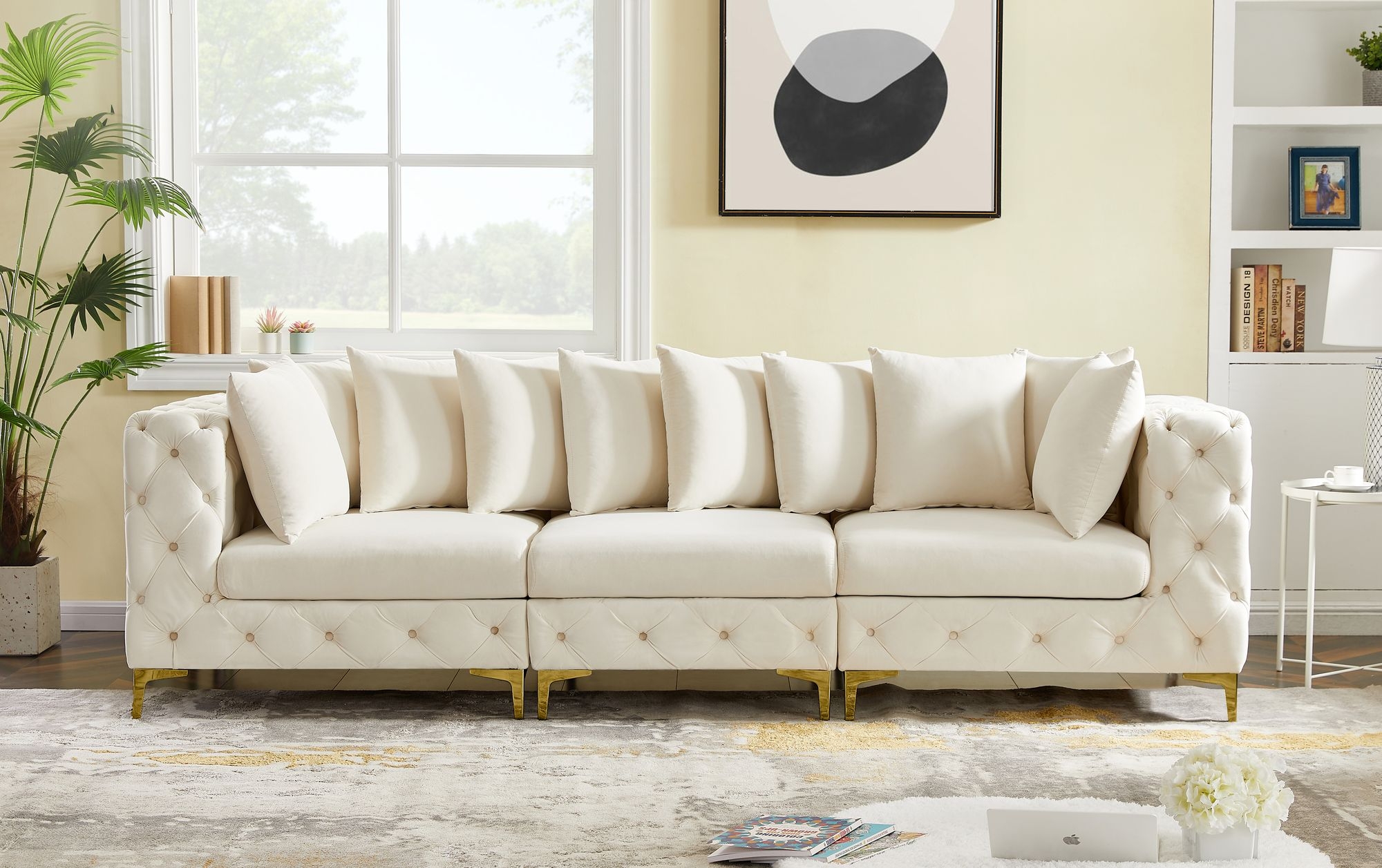 Tremblay 108" Velvet Modular Sofa