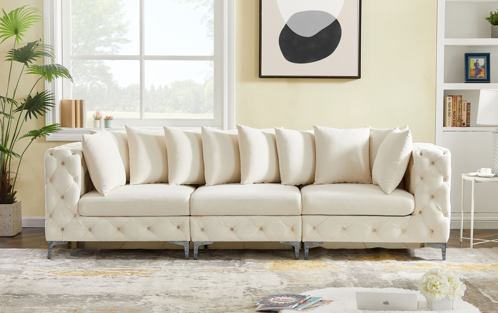 Tremblay 108" Velvet Modular Sofa