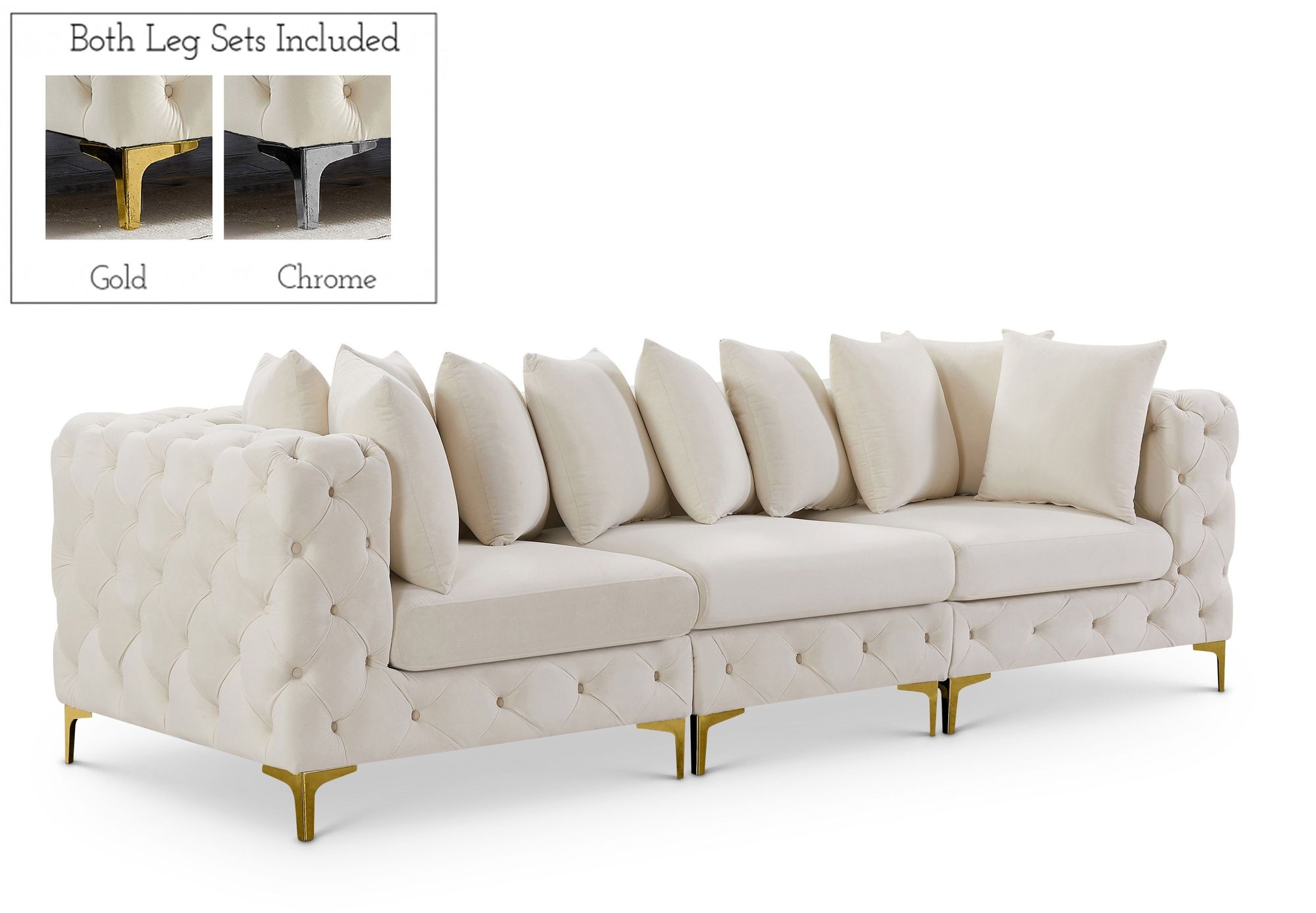 Tremblay 108" Velvet Modular Sofa