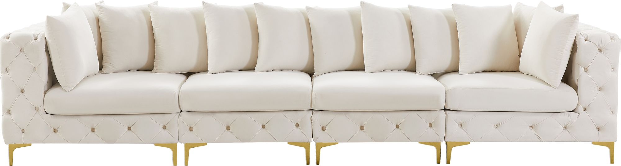 Tremblay 138" Velvet Modular Sofa