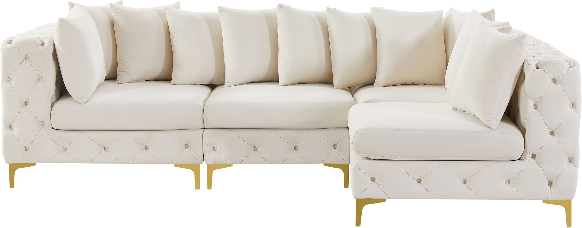 Tremblay 108" 4-Piece Velvet Modular Sectional