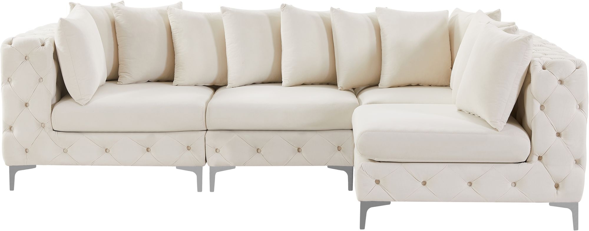 Tremblay 108" 4-Piece Velvet Modular Sectional