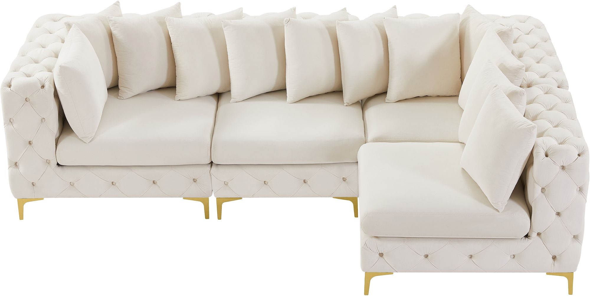 Tremblay 108" 4-Piece Velvet Modular Sectional