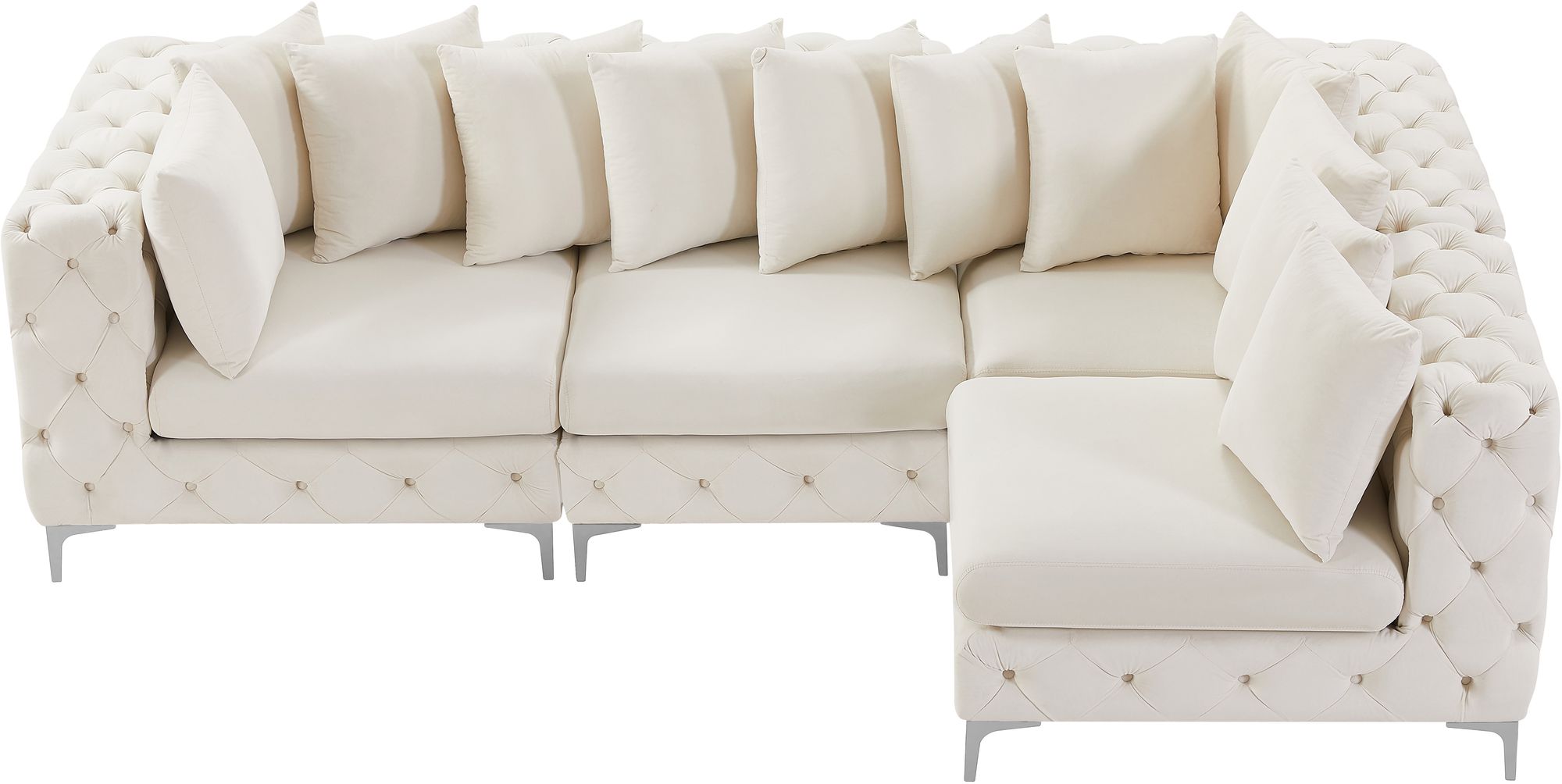 Tremblay 108" 4-Piece Velvet Modular Sectional