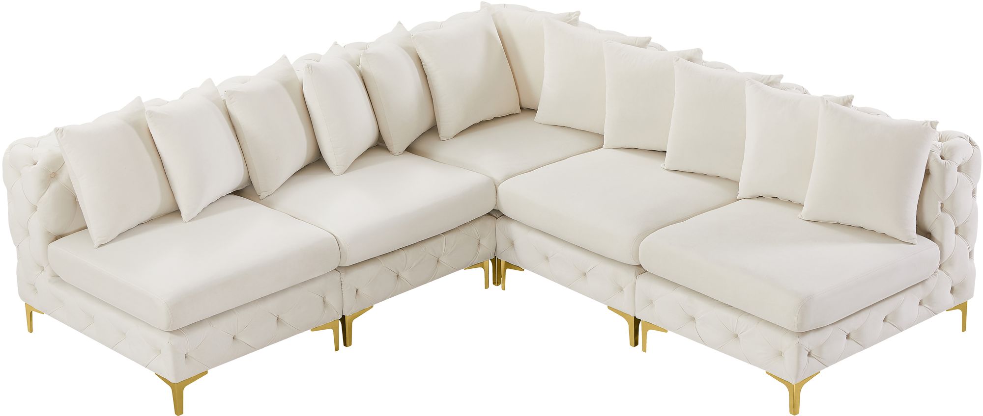 Tremblay 99" 5-Piece Velvet Modular Sectional