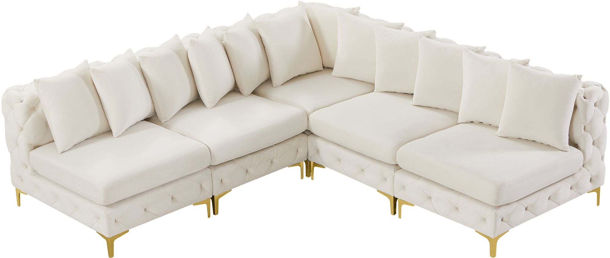 Tremblay 99" 5-Piece Velvet Modular Sectional
