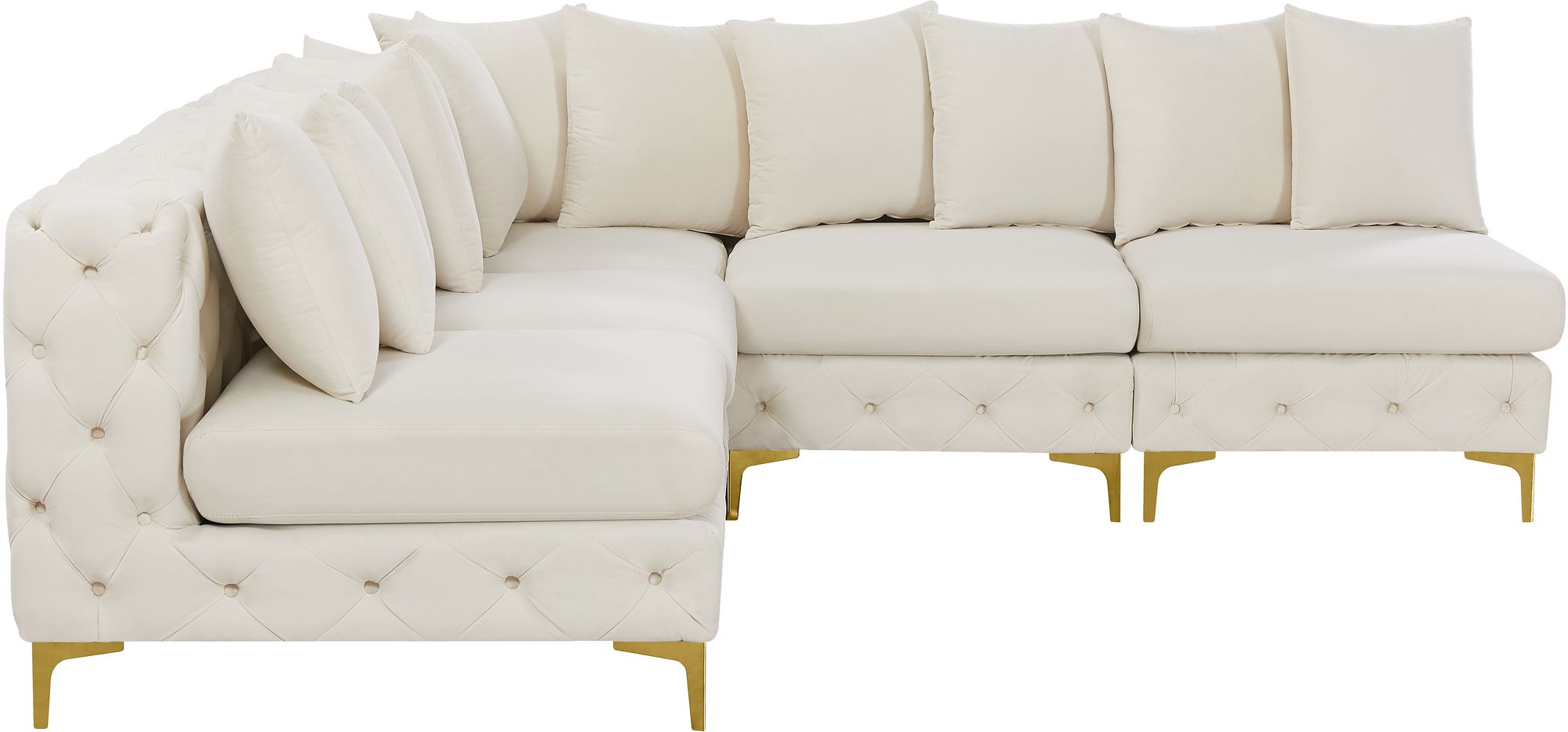 Tremblay 99" 5-Piece Velvet Modular Sectional