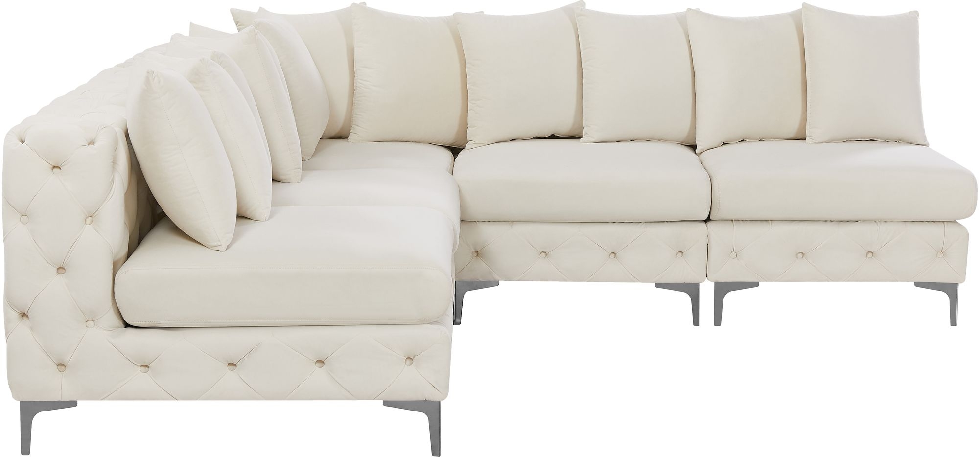 Tremblay 99" 5-Piece Velvet Modular Sectional