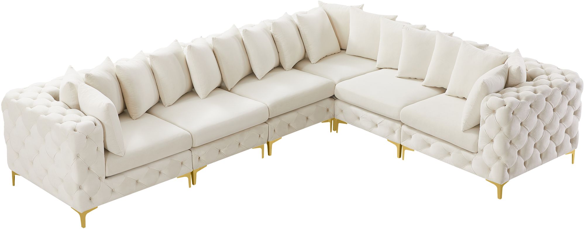Tremblay 138" 6-Piece Velvet Modular Sectional