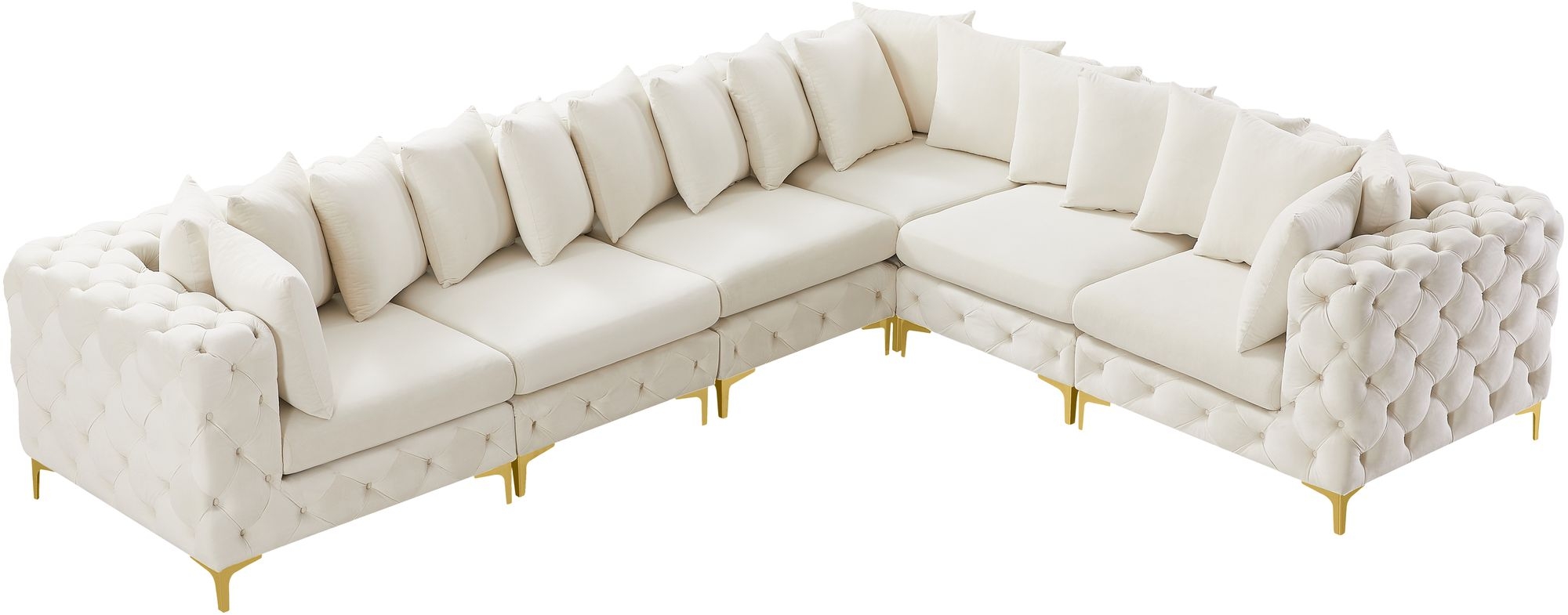 Tremblay 138" 6-Piece Velvet Modular Sectional