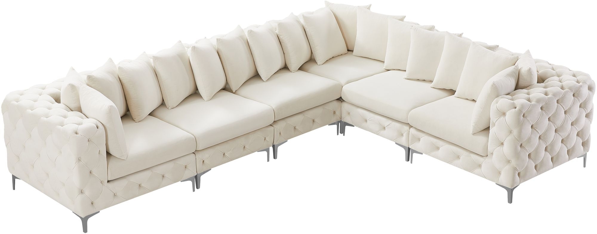 Tremblay 138" 6-Piece Velvet Modular Sectional