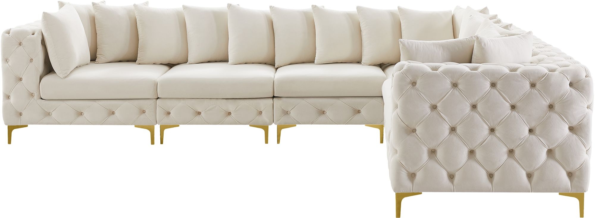 Tremblay 138" 6-Piece Velvet Modular Sectional