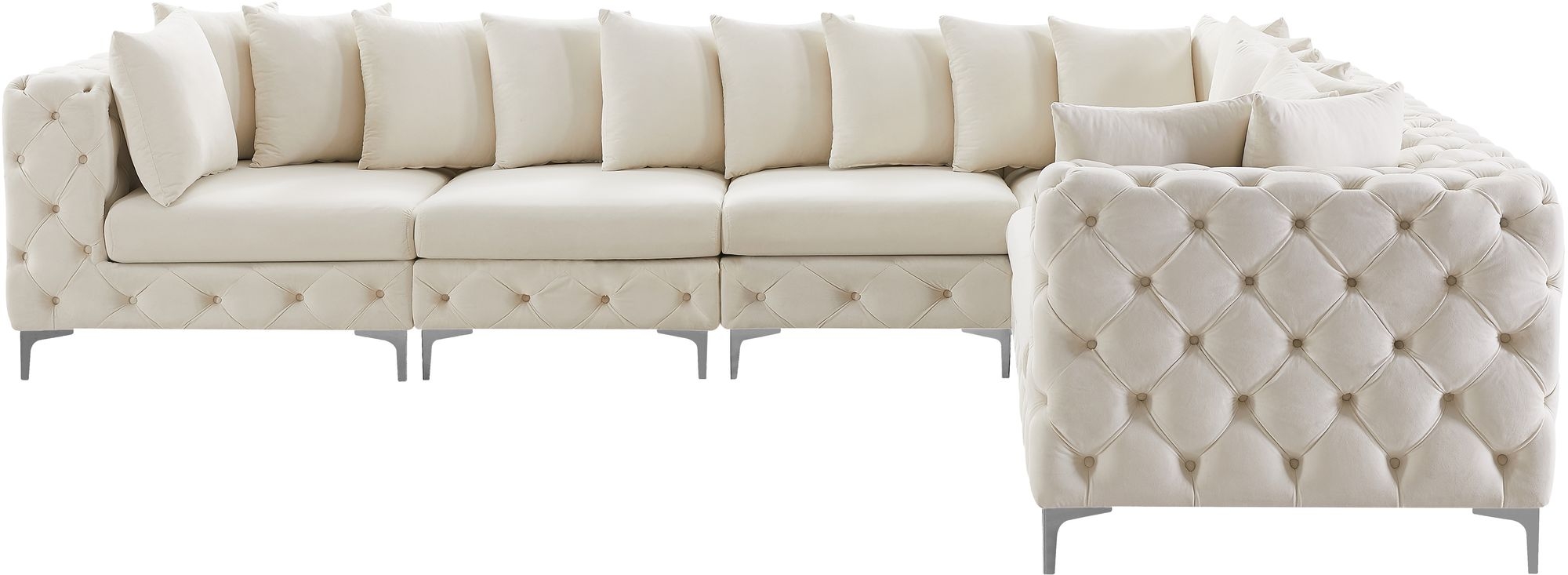 Tremblay 138" 6-Piece Velvet Modular Sectional