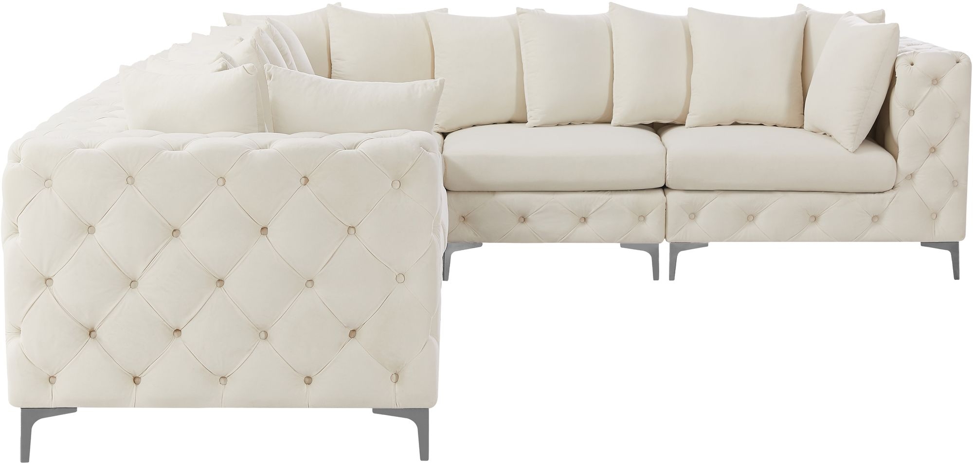 Tremblay 138" 6-Piece Velvet Modular Sectional