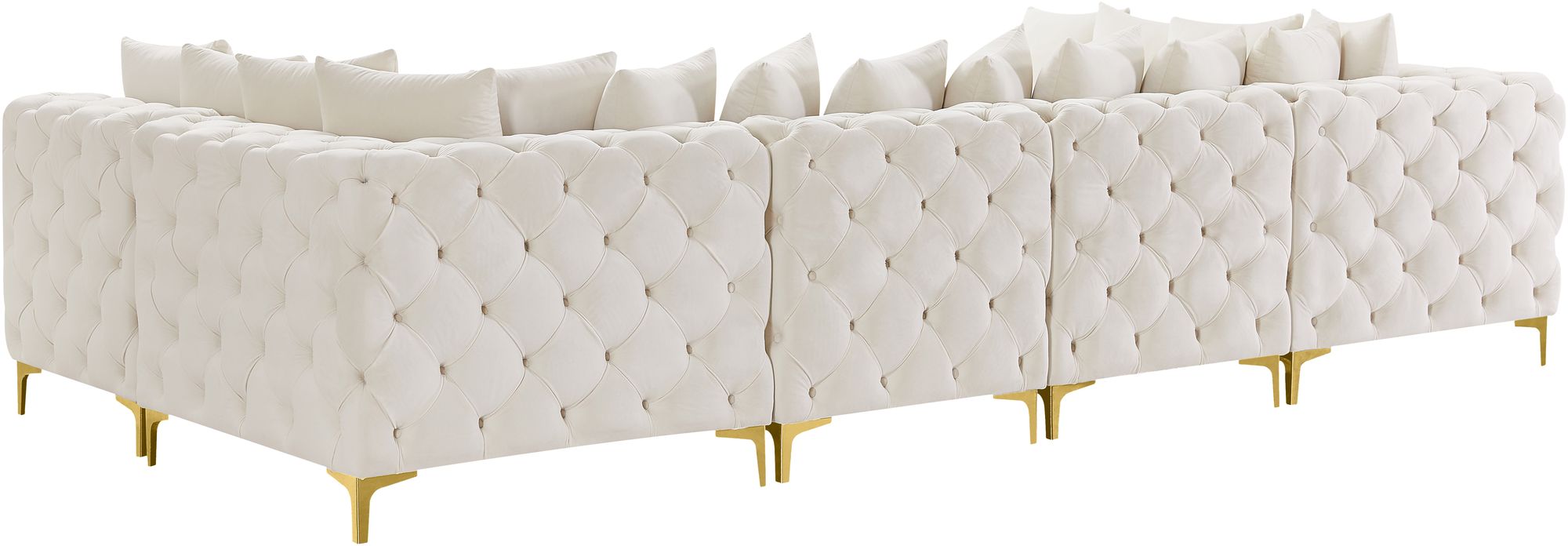 Tremblay 138" 6-Piece Velvet Modular U-Shape Sectional