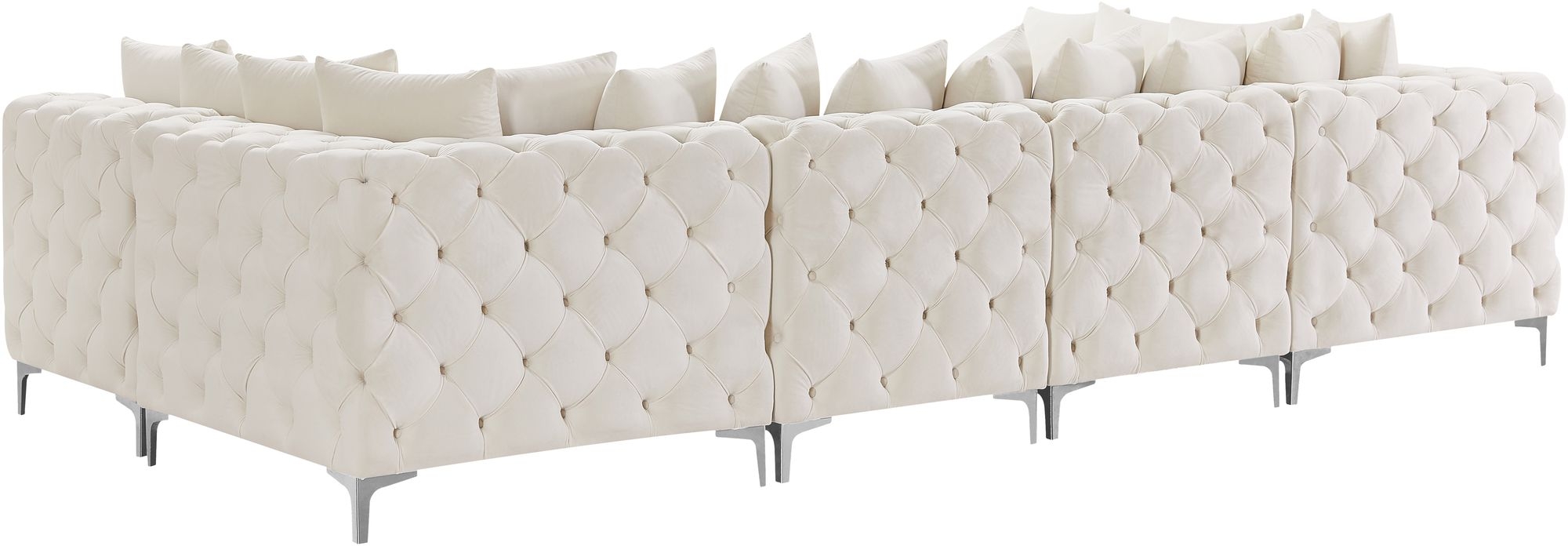 Tremblay 138" 6-Piece Velvet Modular U-Shape Sectional