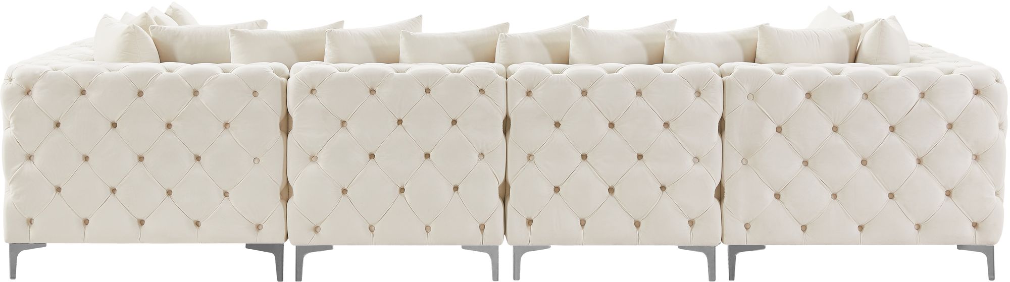 Tremblay 138" 6-Piece Velvet Modular U-Shape Sectional