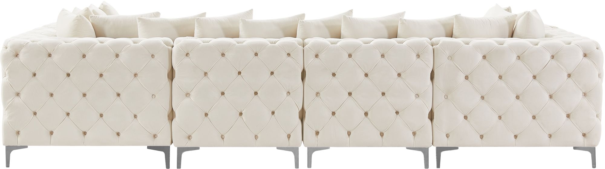 Tremblay 138" 6-Piece Velvet Modular U-Shape Sectional