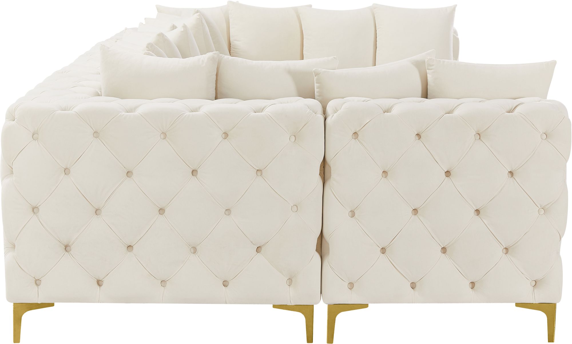 Tremblay 138" 6-Piece Velvet Modular U-Shape Sectional