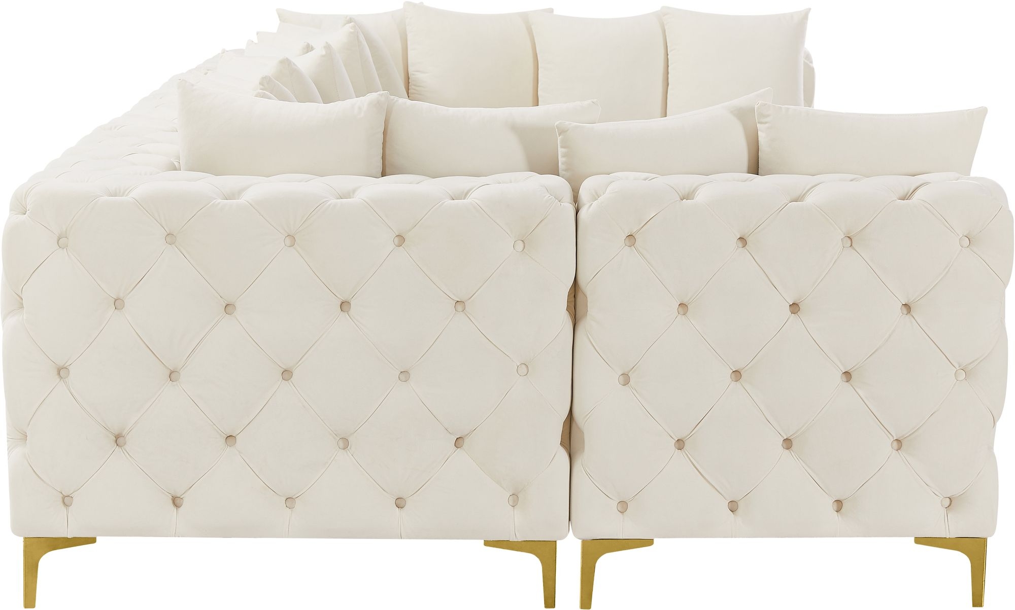 Tremblay 138" 6-Piece Velvet Modular U-Shape Sectional