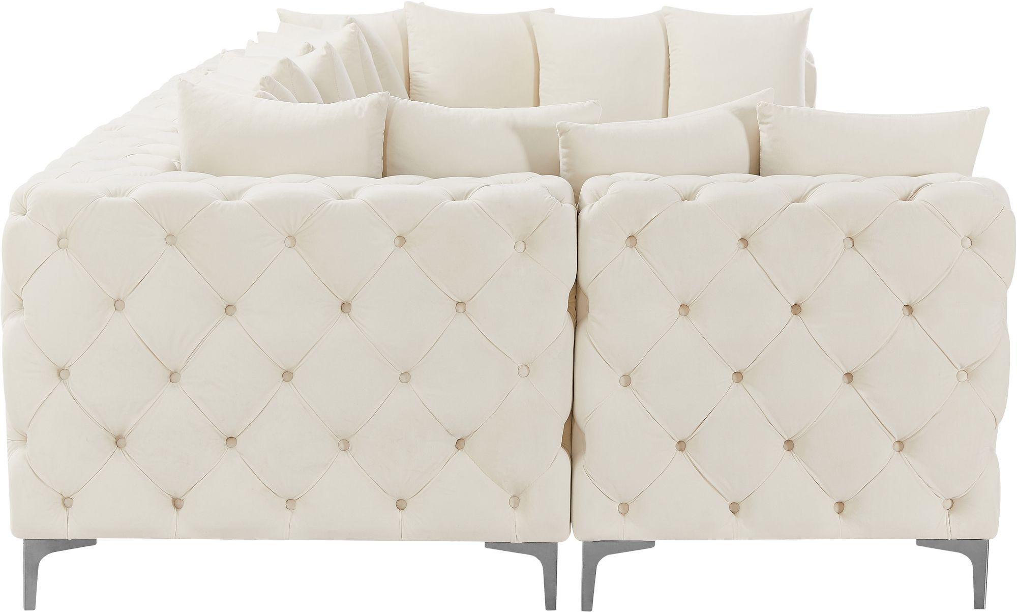 Tremblay 138" 6-Piece Velvet Modular U-Shape Sectional