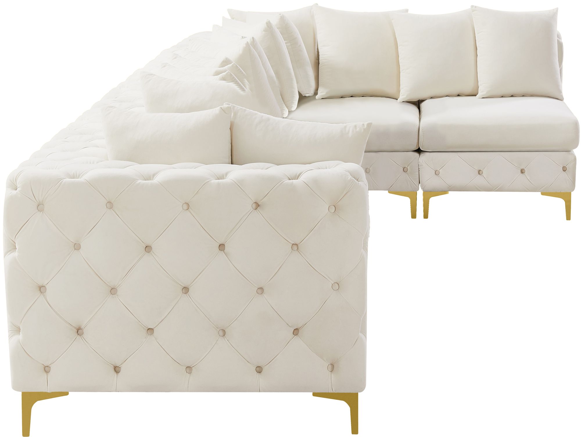 Tremblay 168" 6-Piece Velvet Modular Sectional