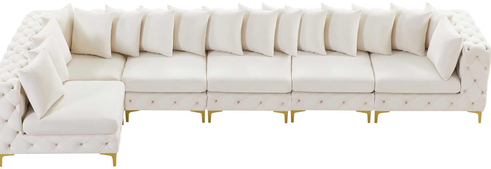 Tremblay 168" 6-Piece Velvet Modular Sectional