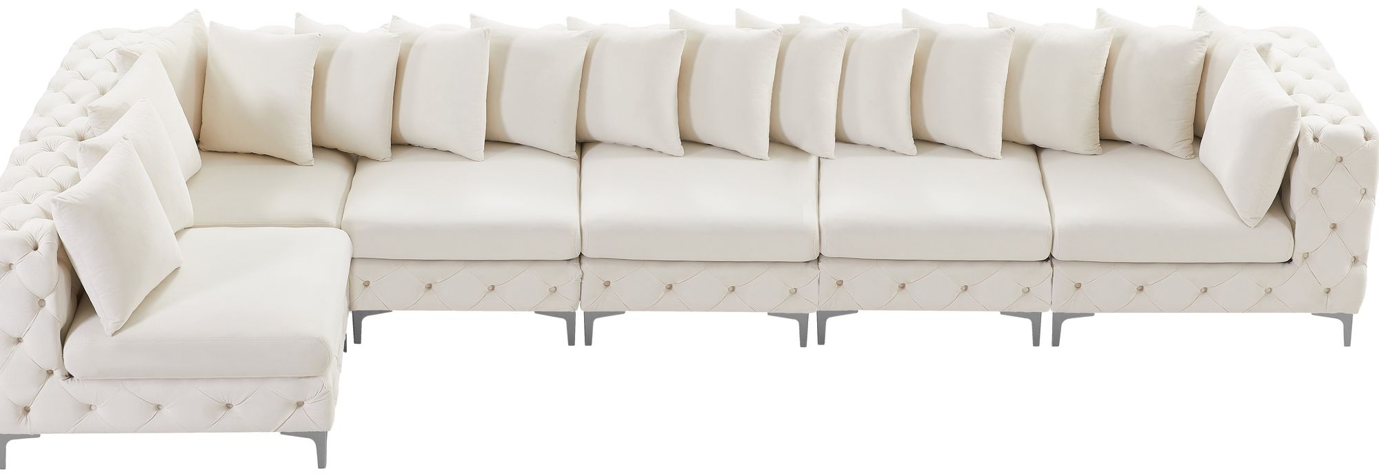 Tremblay 168" 6-Piece Velvet Modular Sectional