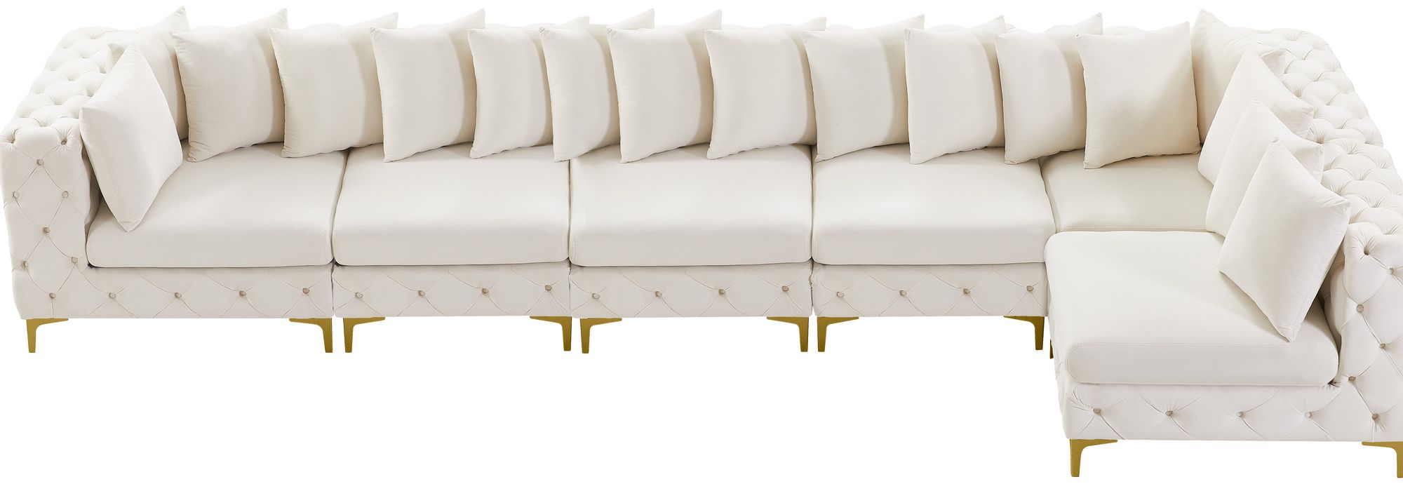 Tremblay 168" 6-Piece Velvet Modular Sectional