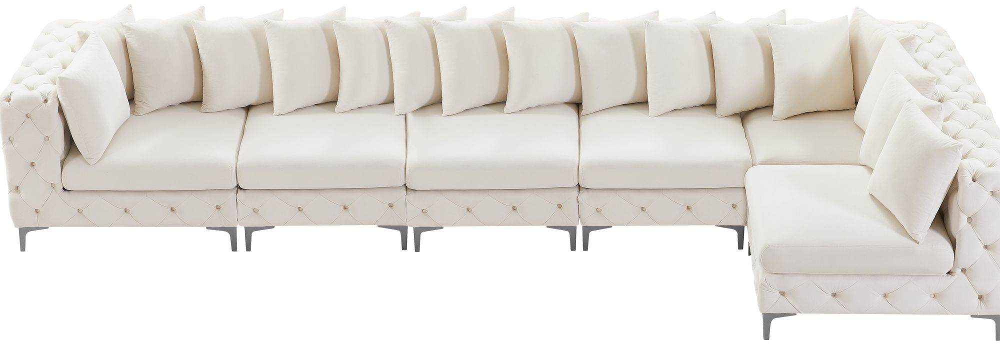 Tremblay 168" 6-Piece Velvet Modular Sectional