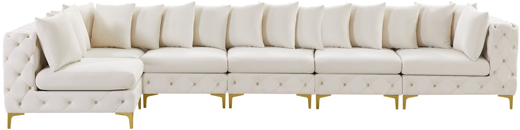 Tremblay 168" 6-Piece Velvet Modular Sectional