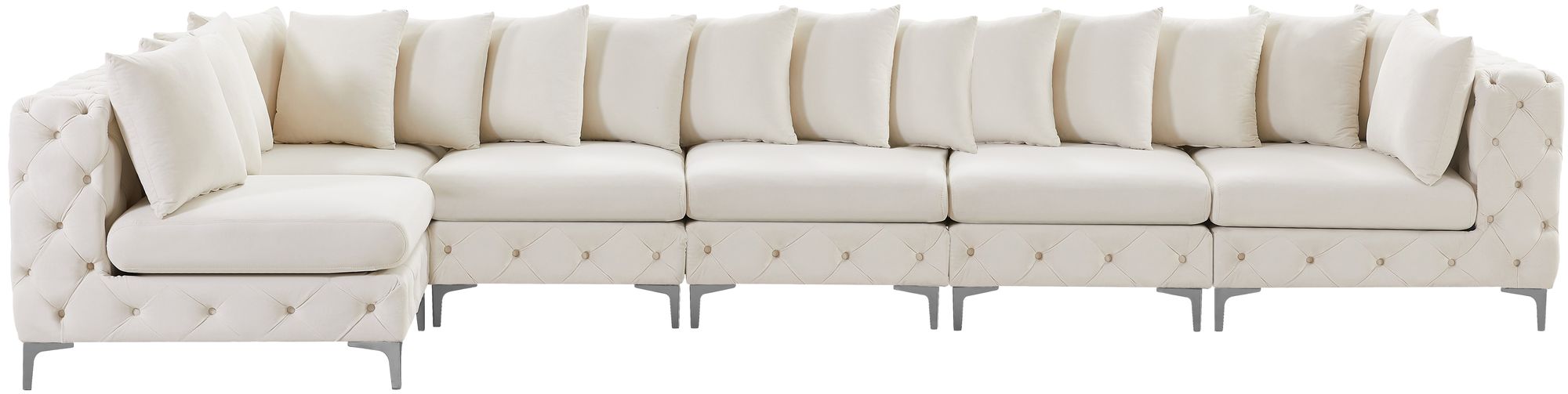 Tremblay 168" 6-Piece Velvet Modular Sectional