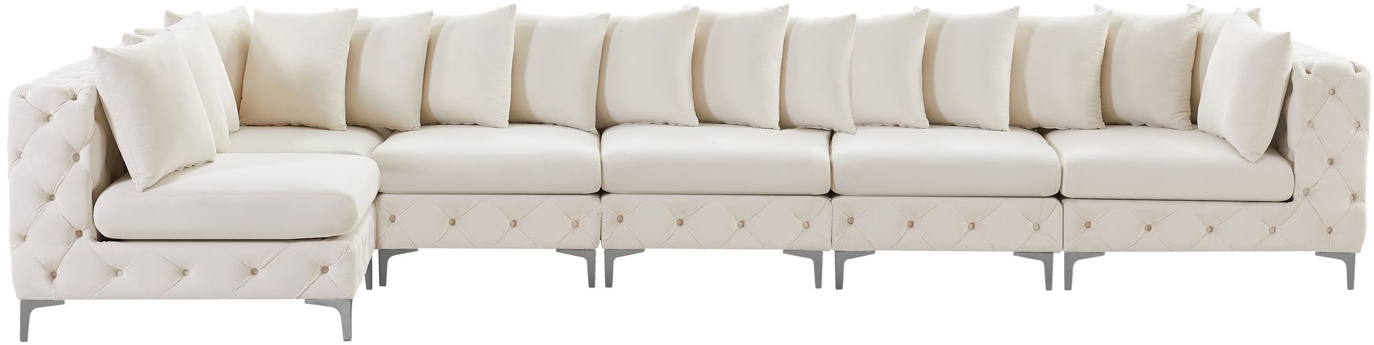 Tremblay 168" 6-Piece Velvet Modular Sectional